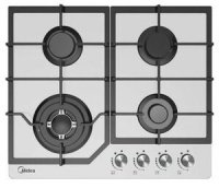Варочная панель газовая белый MIDEA MG643TGW