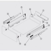 SMARTFLOW держатель перед. панели, 1 рейлинг 58 мм, белый (12) Samet 1279647101