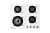 Варочная панель газовая белый MIDEA MG602 TGW